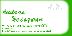 andras weiszman business card